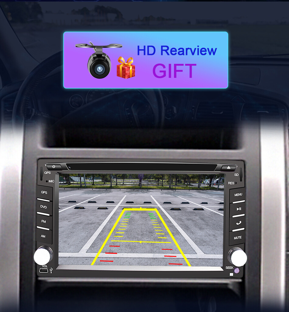 2DIN Car Stereo Car DVD CD Player Double Radio Car Play Head Unit GPS 2GB+32GB