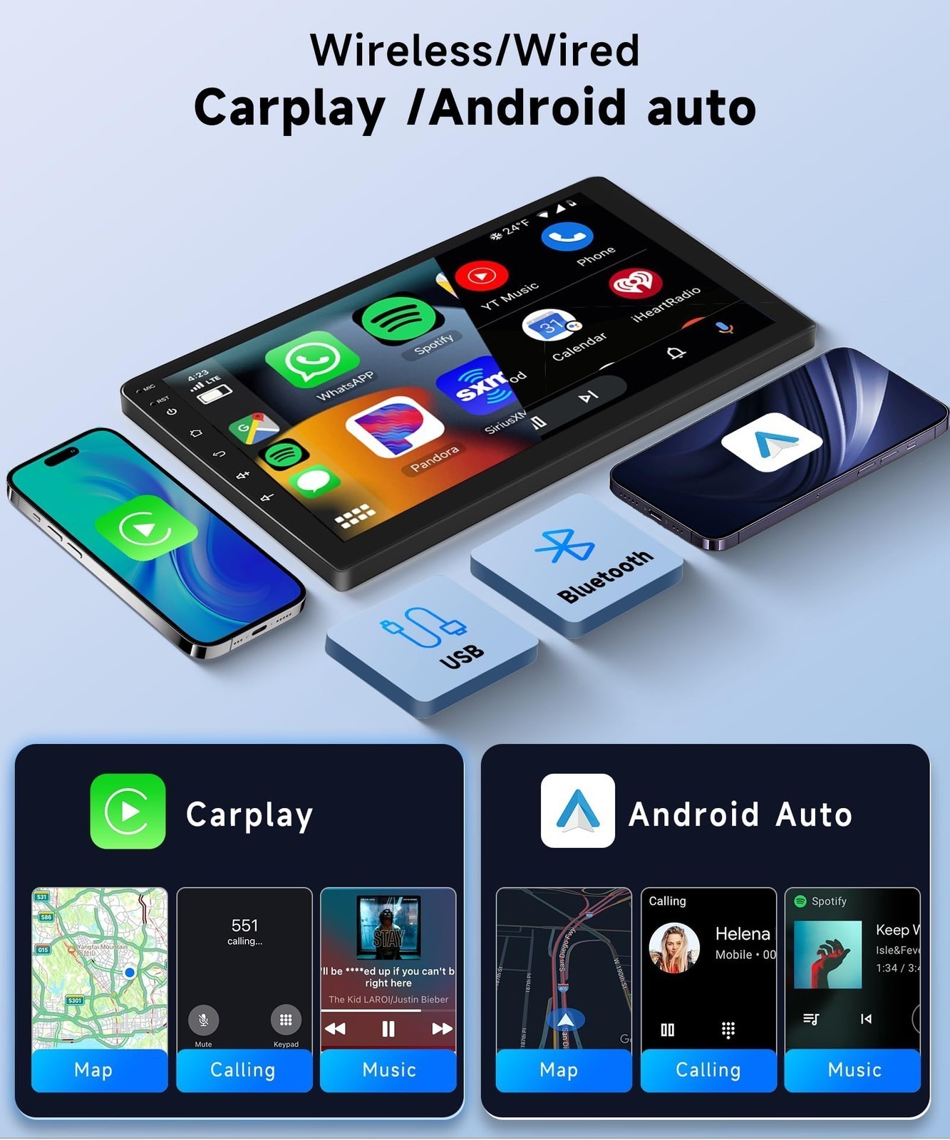 Car Radio Stereo Carplay For 2009-2019 Toyota 4Runner RDS FM