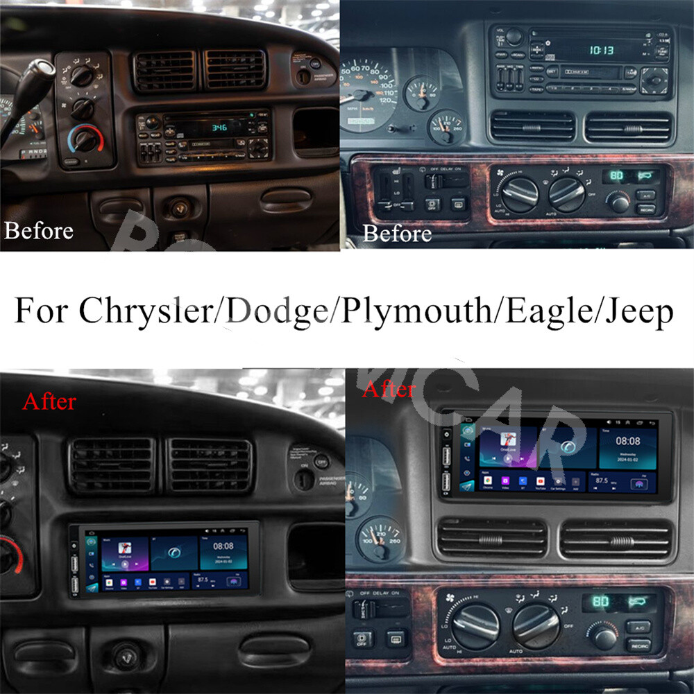 6.8IN Car Stereo Radio Touch Screen WiFi GPS Fit For Eagle Vision 1993-1997