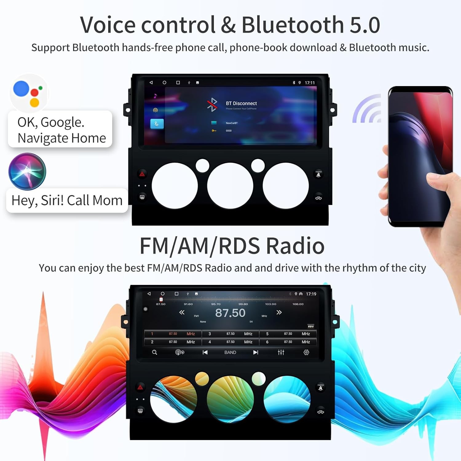 Android 15 GPS Stereo For Toyota FJ Cruiser 2007-2014 Carplay Car Radio 12.3inch