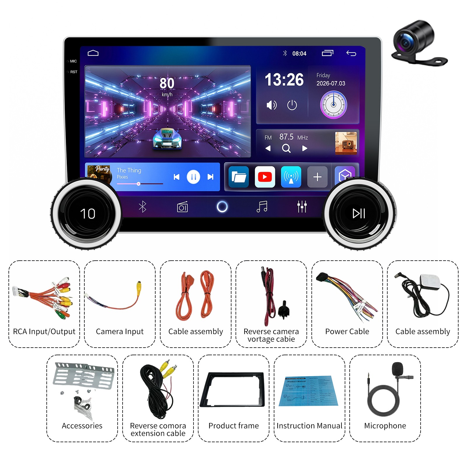 For Kia Rio 2018-2023 Android 15 Apple Carplay Car Stereo Radio GPS Navi 5G WIFI