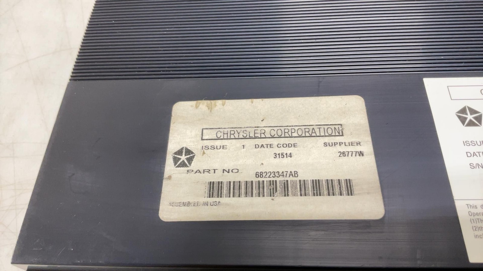 Jeep Wrangler JK OEM Factory Premium Amplifier 68223347AC 2015 2016 2017 167722