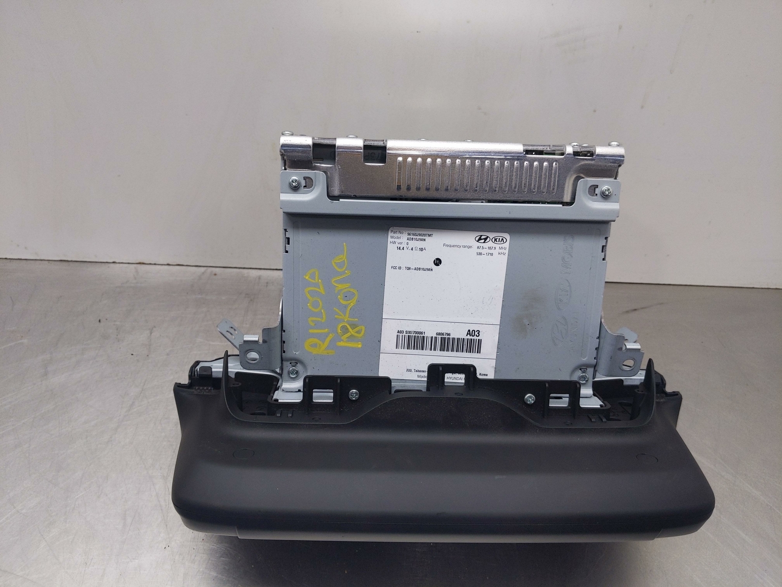 2018 HYUNDAI KONA 2.0L AWD RADIO RECEIVER ASSEMBLY STEREO 96160J9020TMT 18 19 20