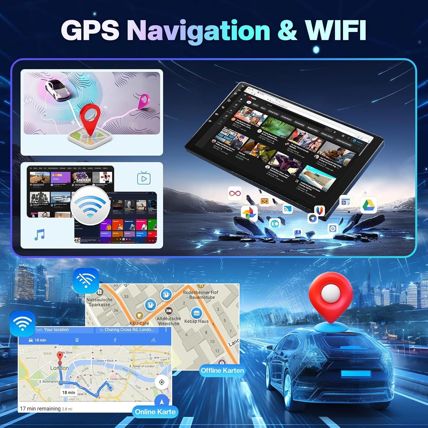 9” for Toyota Tundra 2014-2021 Car Stereo Radio Android 15 CarPlay GPS 2+64GB