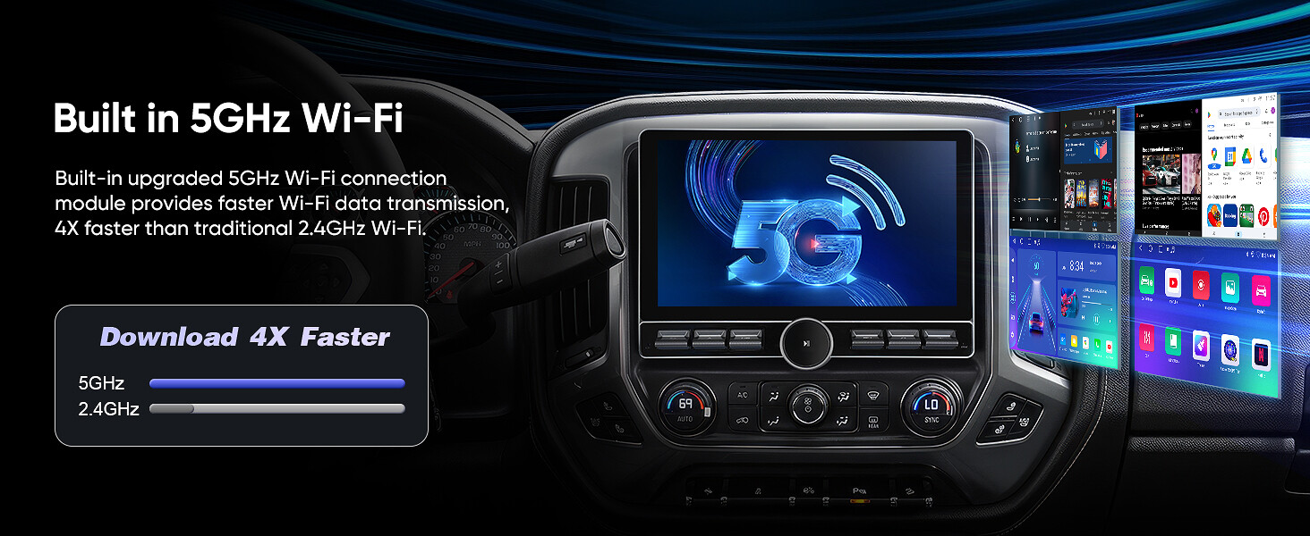 Car Stereo for Chevy Silverado/GMC Sierra 2014-2018 Android 10″ Touchscreen 2+64