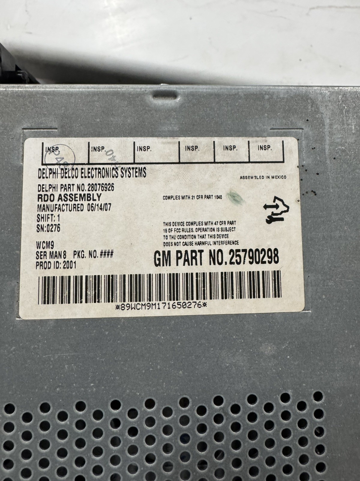 GM AC Delco Factory OE AM/FMRadio with CD and mp3 connection
