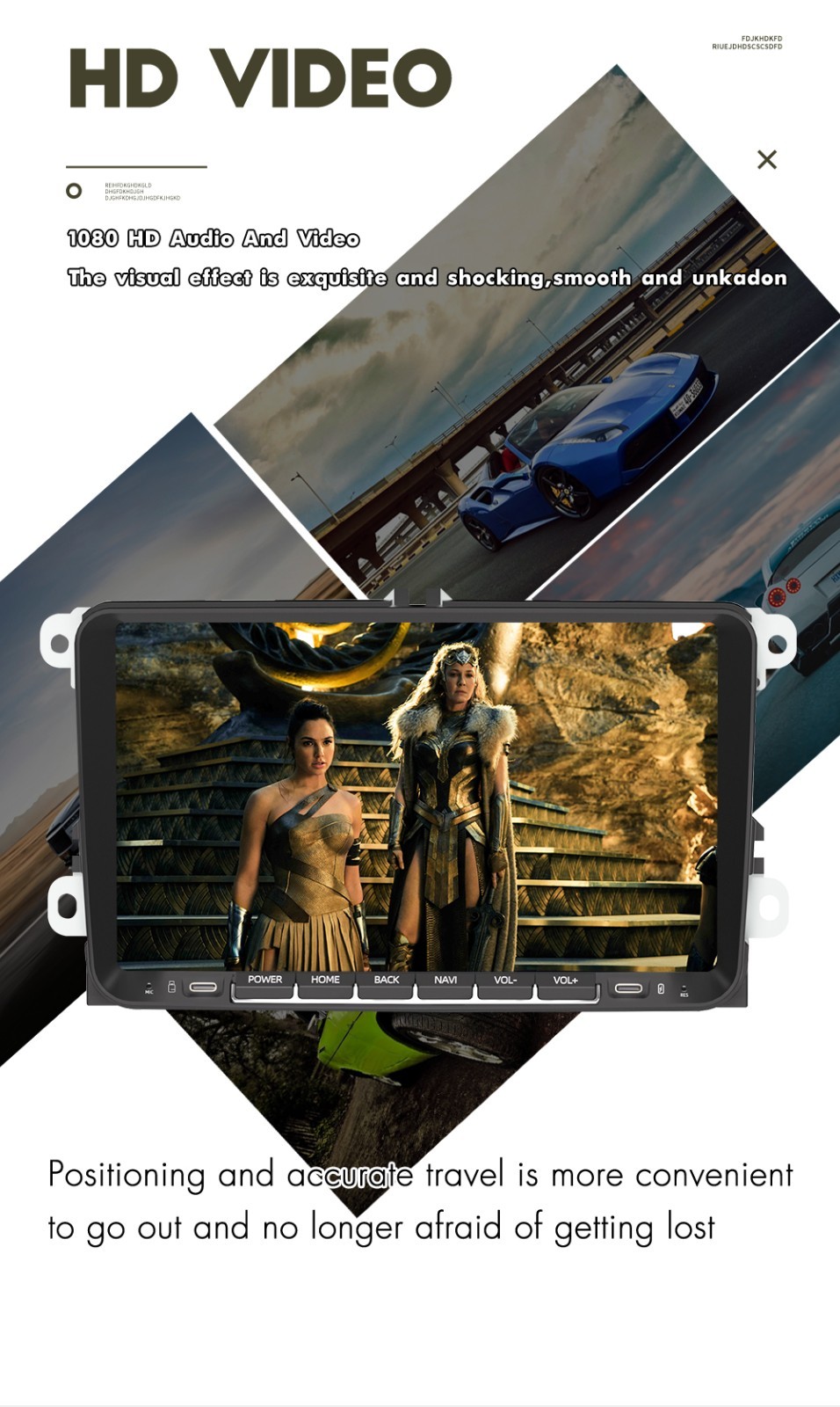 For Volkswagen VW Golf Polo Passa 9inch Car Radio Wireless CarPlay Android Auto