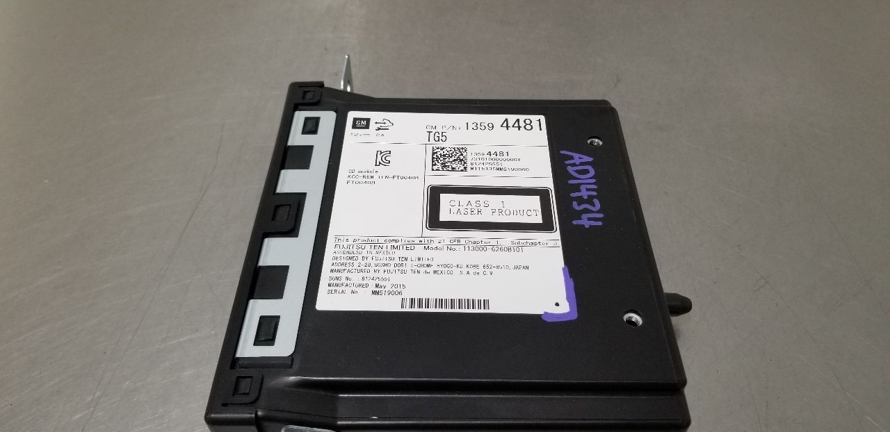 15 GMC SIERRA DENALI 2500 RADIO AUDIO DISC PLAYER OPTION TG5 13594481