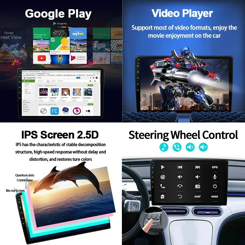 6.8″ Apple Carplay Android Auto For 1997–2002 Jeep Wrangler TJ Car Radio GPS