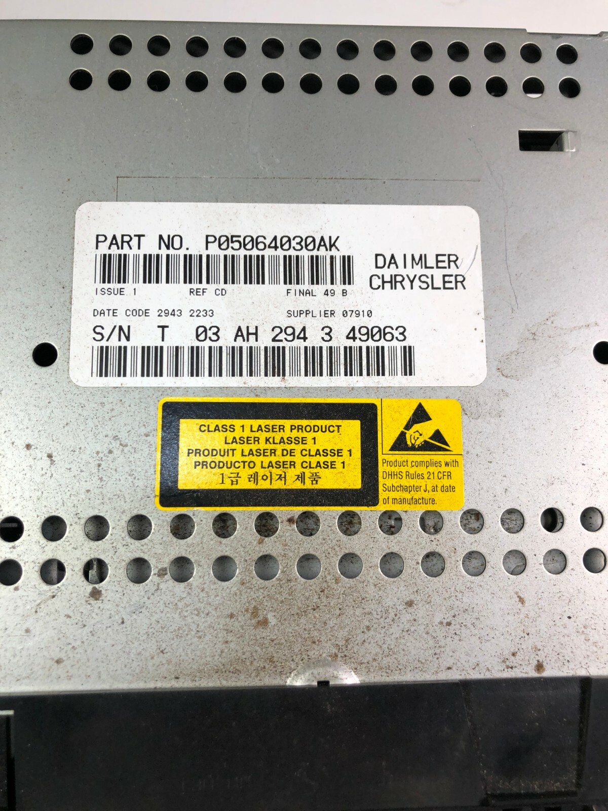 2004 05 06 07 2008 Dodge Durango Dodge Dakota Radio Stereo CD Player AM FM OEM