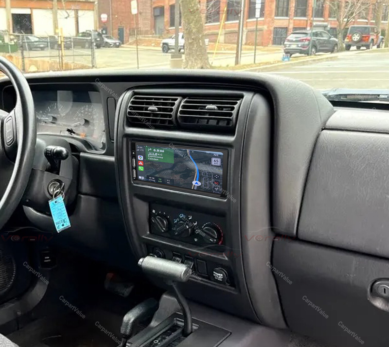 For Jeep Cherokee 1997-2001 XJ Apple Carplay Android 14 Auto Stereo Radio +Cam
