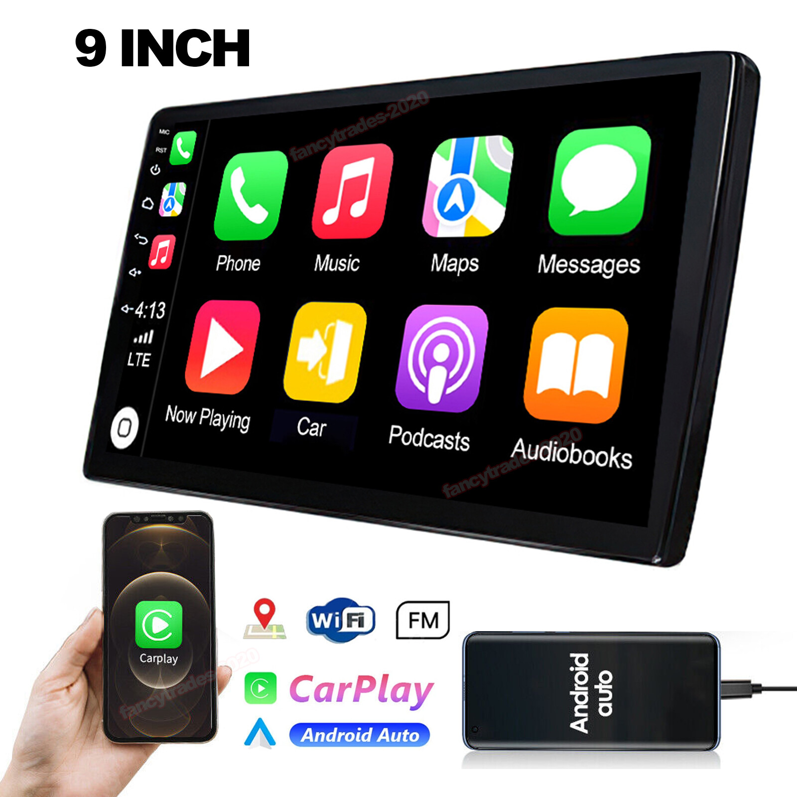2 Din Android Auto 9″ Universal Car Radio Multimedia Carplay 2DIN Stereo GPS 32G