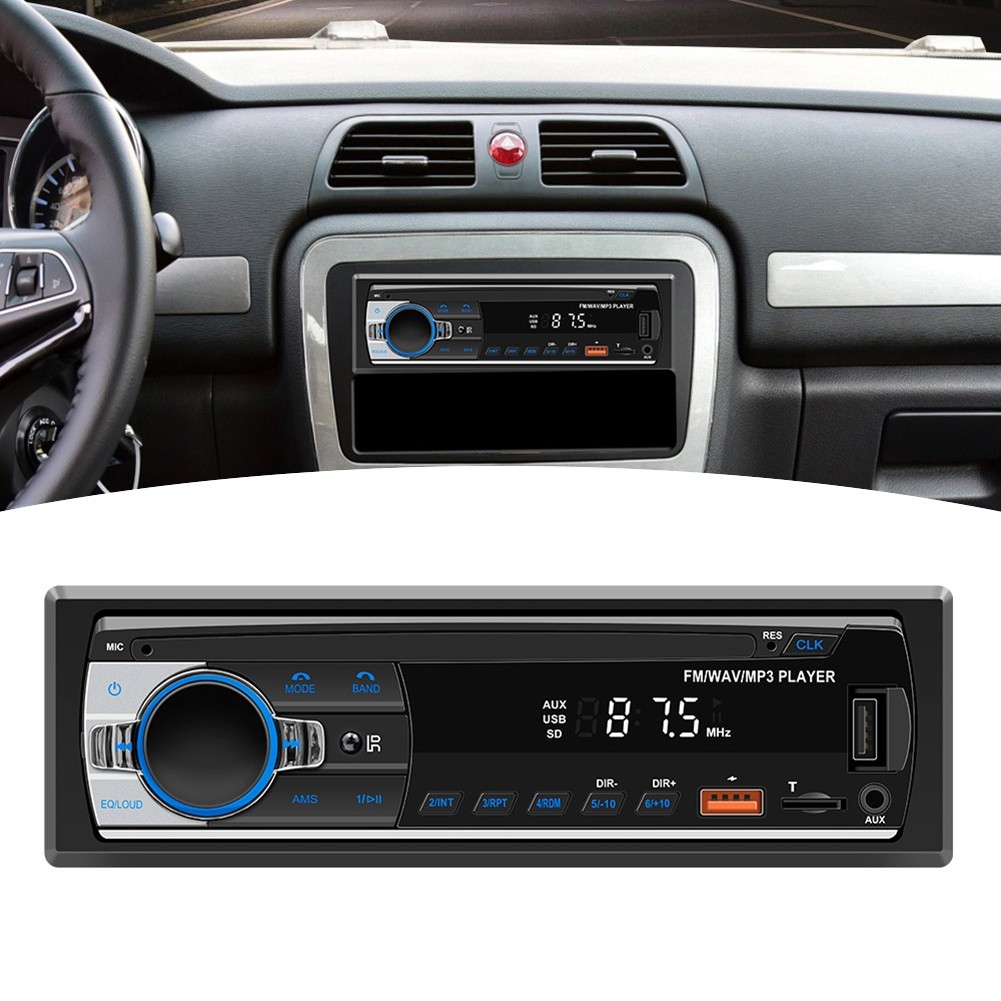 Sleek Black Design Powerful 60W Digital car for mp3 player features USB input