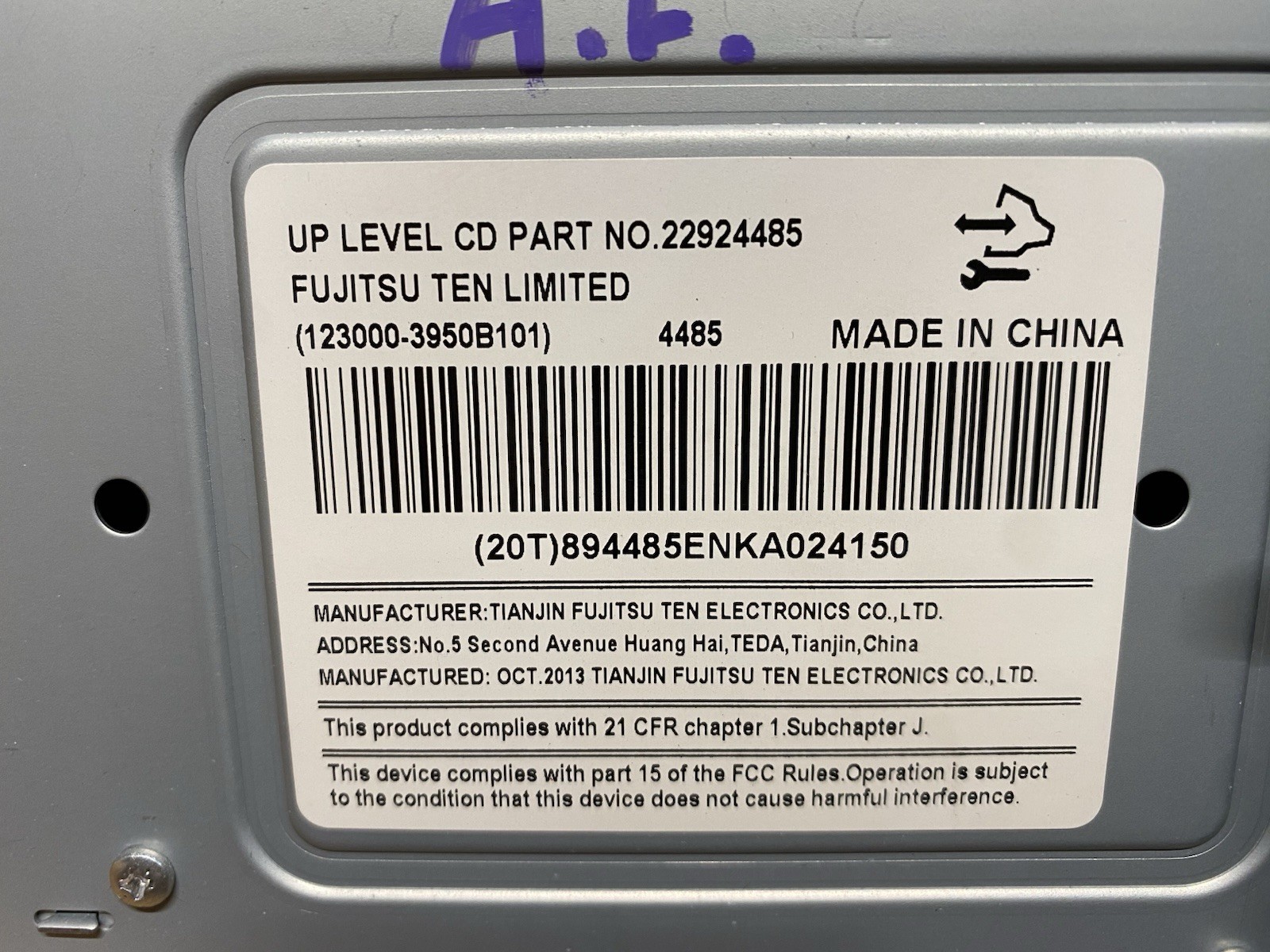 13-15 Chevy Captiva Sport AM-FM-CD-MP3-USB Radio Option Code UUi Tested OEM