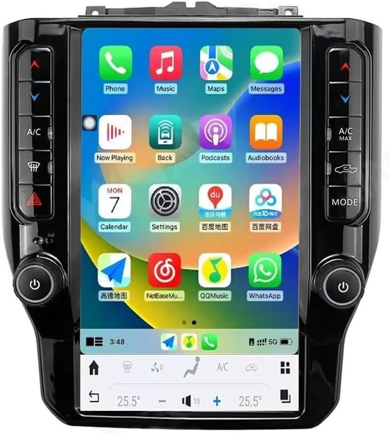 Car Radio for Dodge Ram 1500/2500/3500 (2019-2023) Stereo Upgrade 12 inch
