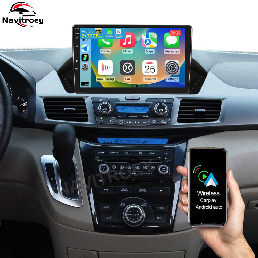 For Honda Odyssey 2011-2017 Android 13 Car Stereo Radio GPS Navi Carplay 2+32GB