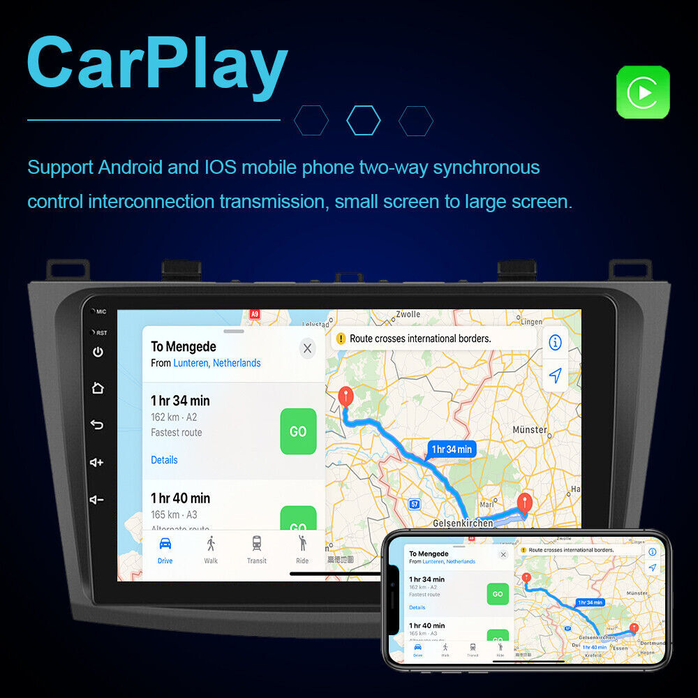 For Mazda 3 2010-2013 Apple Carplay Android 12 Car GPS Navi Stereo Radio WiFi BT