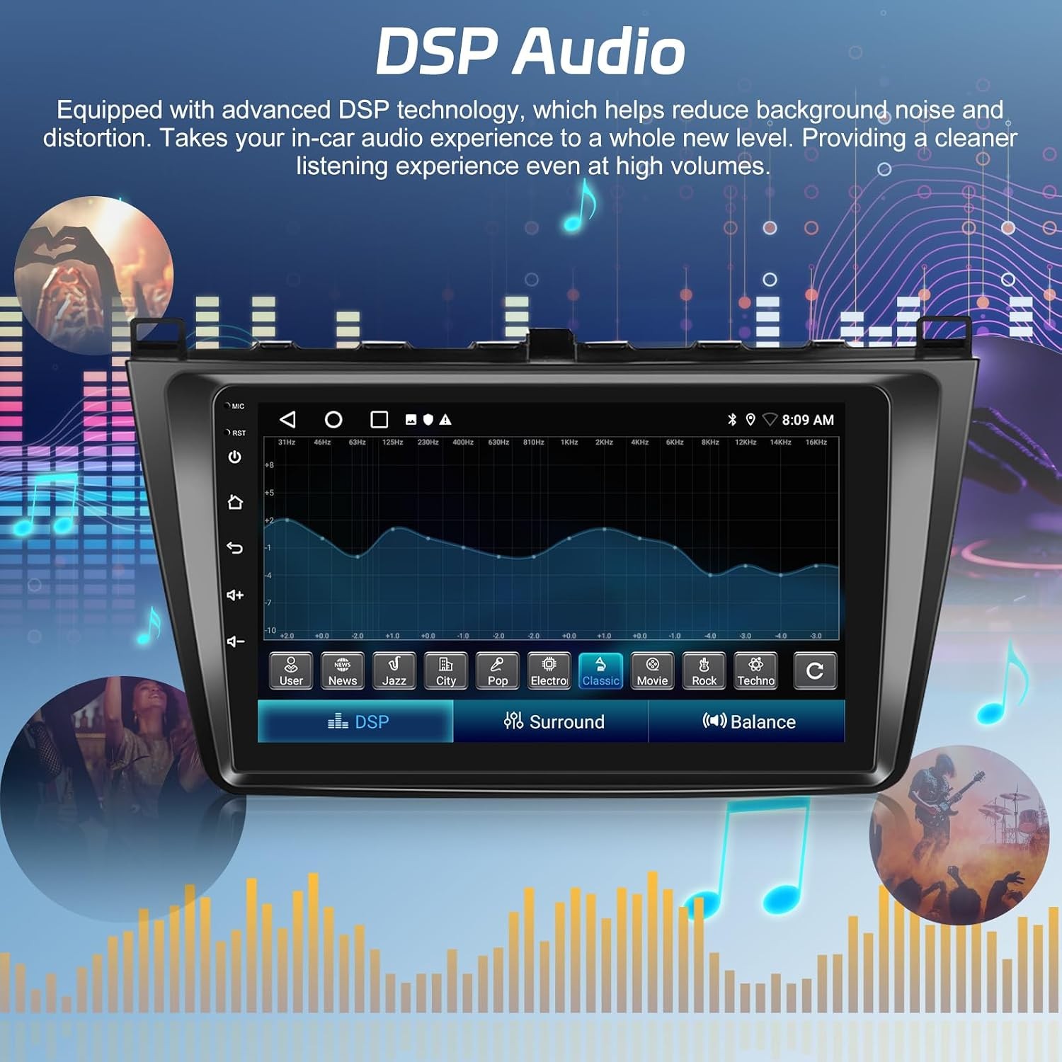 4+64G Head Unit For Mazda 6 2009-2013 Apple Carplay Car Radio Stereo Android 15