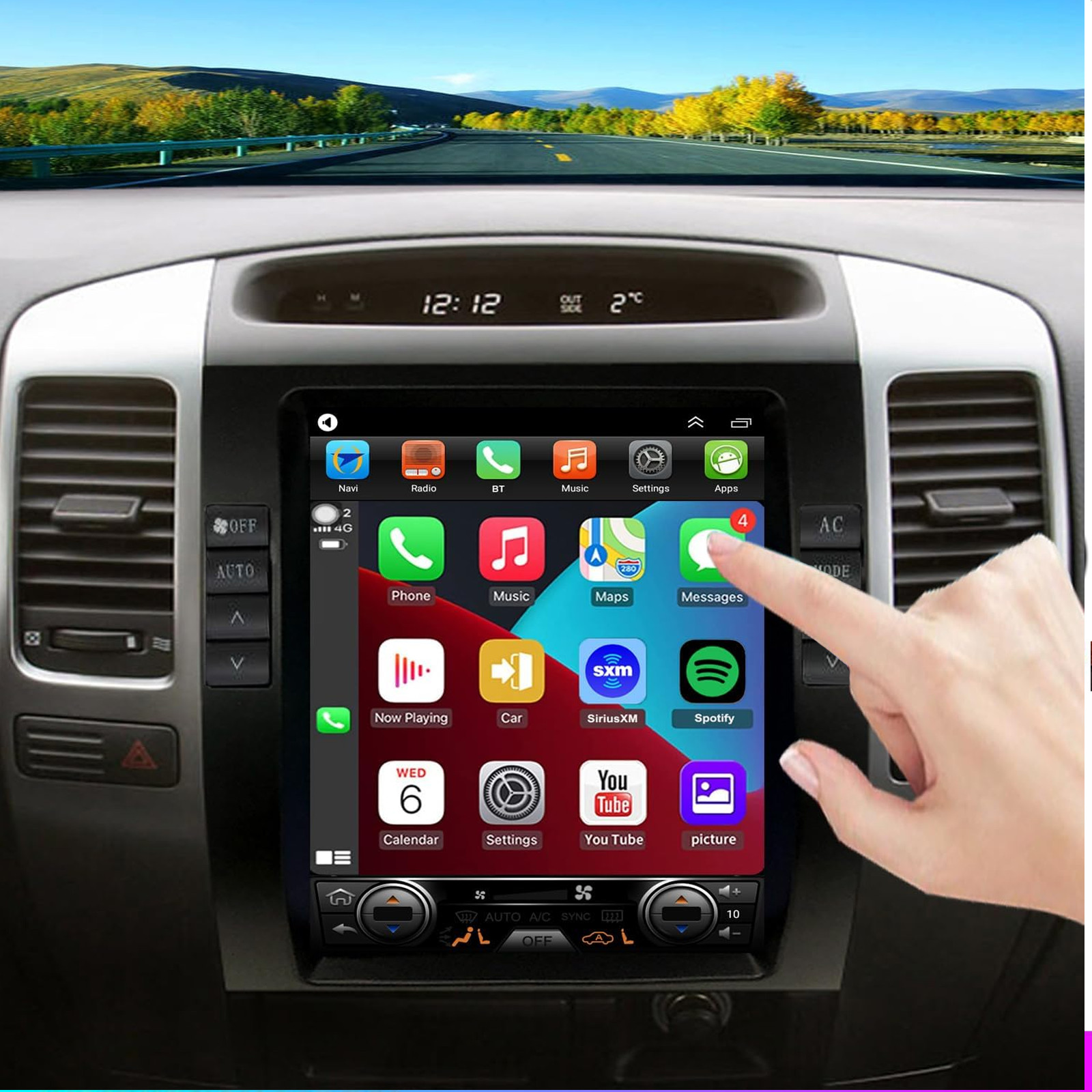 For 2003-2009 Lexus GX470 Car Radio Stereo Carplay 6+64G 9.7in BT +CAM