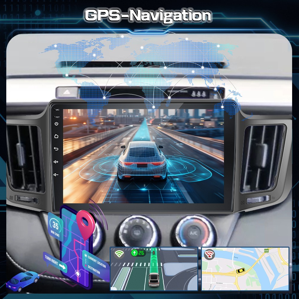 10.1″ For Toyota RAV4 2013-2018 Carplay Car Stereo Radio GPS BT NAVI Android 15