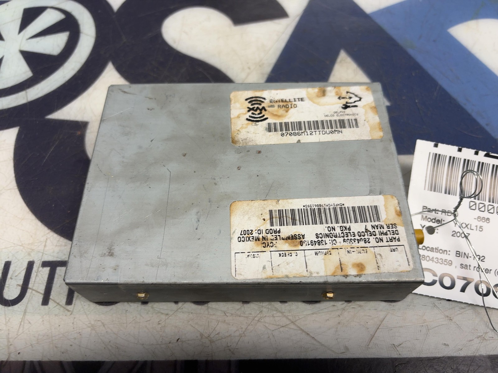 2007-14 GMC Yukon XL 1500 Audio & Visual Equip 28043359 Sat Rcver (opt U2k)