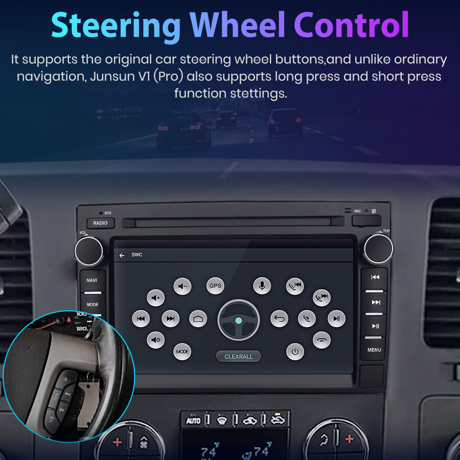 Android 15 Touch Screen Car Stereo Radio For GMC Yukon Sierra Chevrolet Chevy