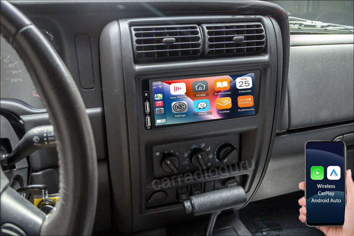 For 1997-2001 Jeep Cherokee WiFi CarPlay Radio Android 13 RDS GPS Navi AHD WIFI