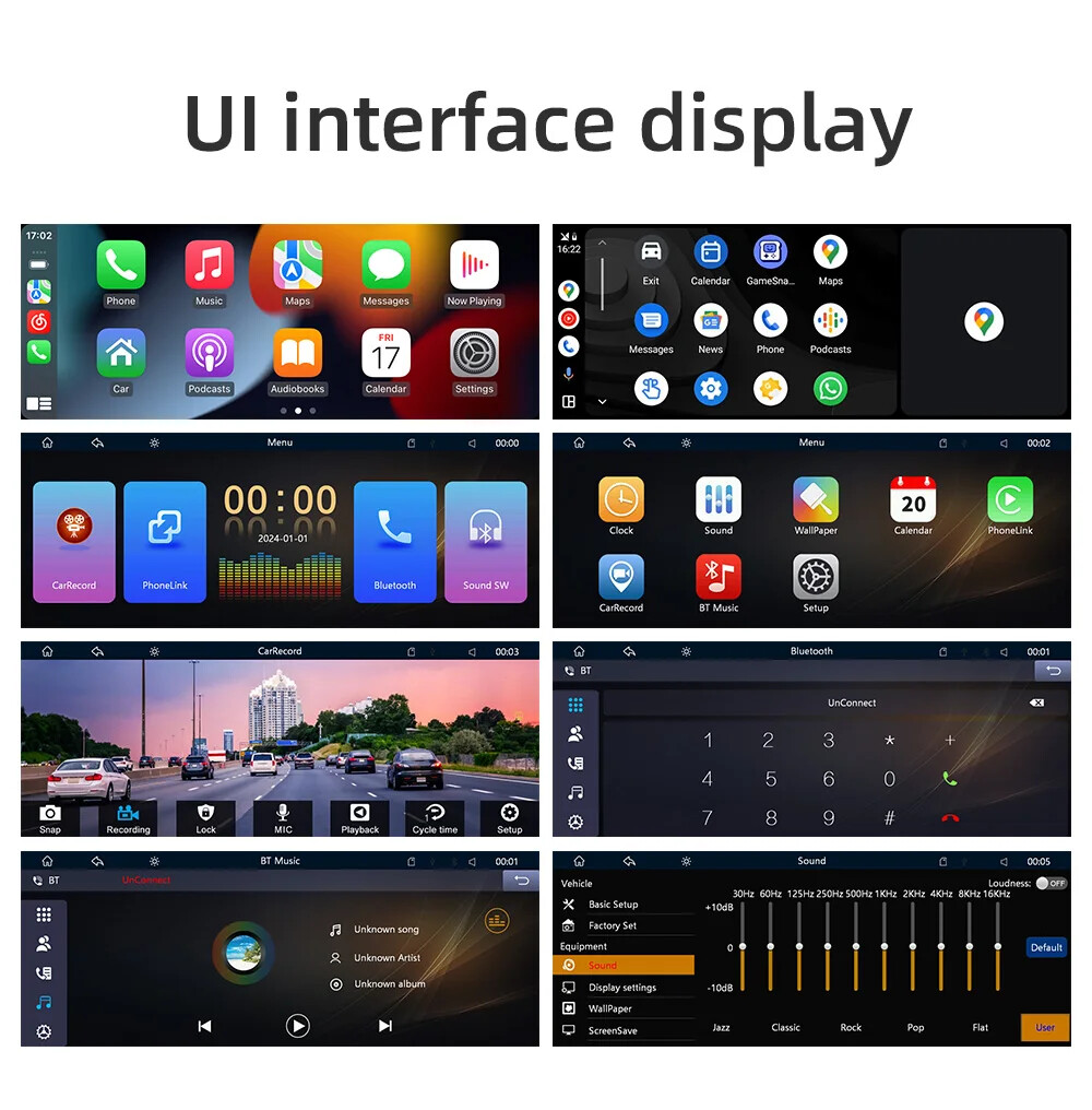 6.86 Inch Wireless Carplay Android AUTO BT Wireless Carplay Navigation Driving