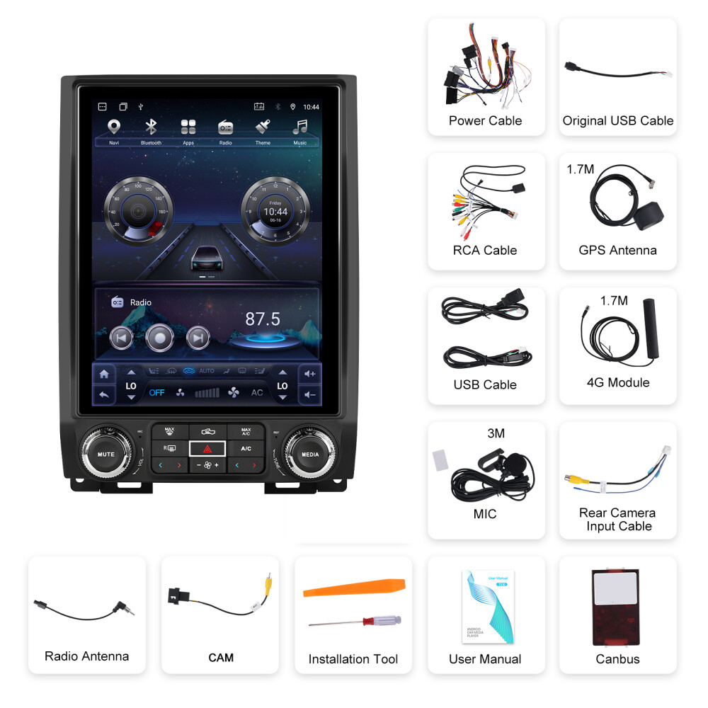 For Ford Expedition 2015-2017 Android 13.0 Carplay Car Stereo Radio 8Core 4+64GB