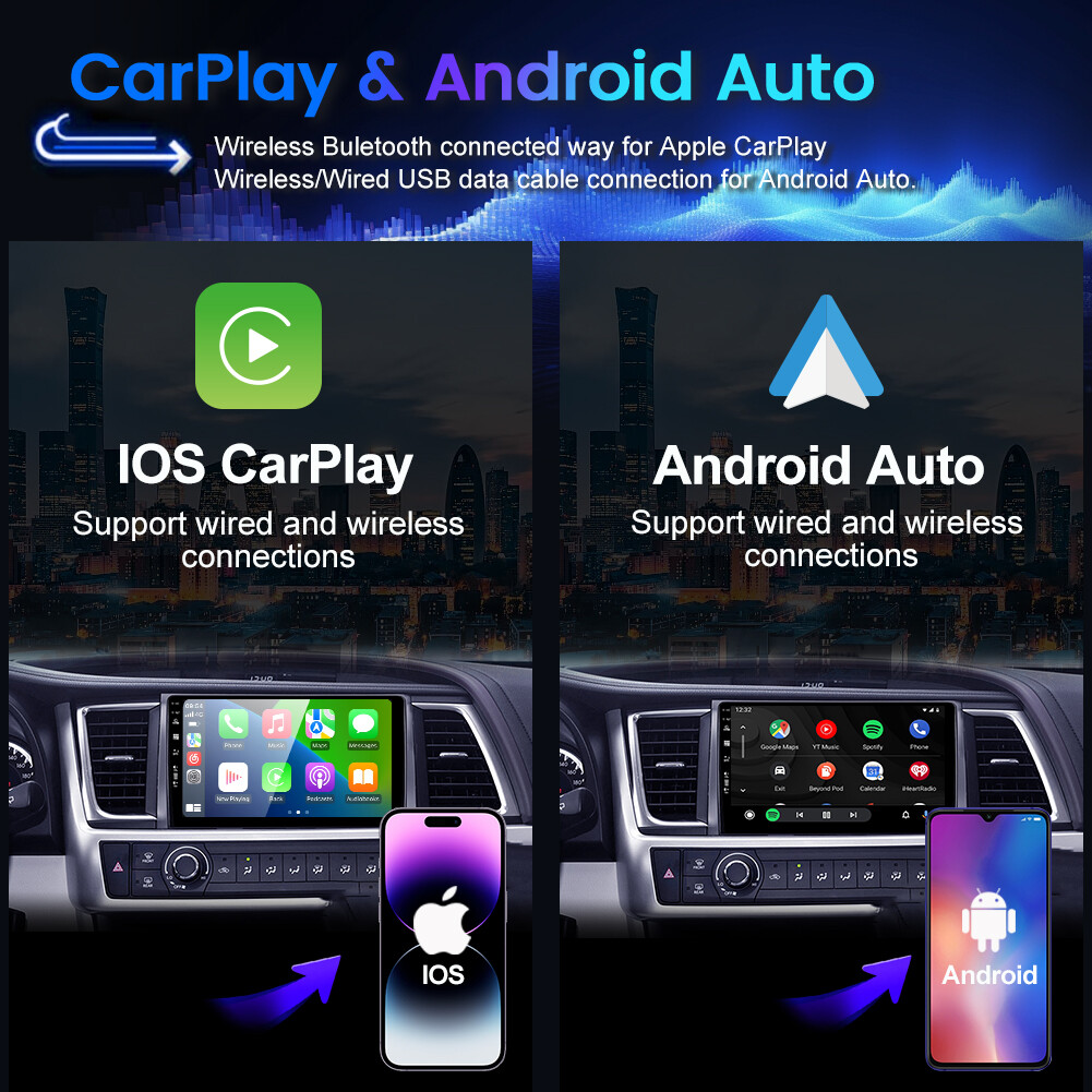 8GB+256GB For Toyota Highlander 2014-18 CarPlay&Android Auto Car Stereo GPS 128G