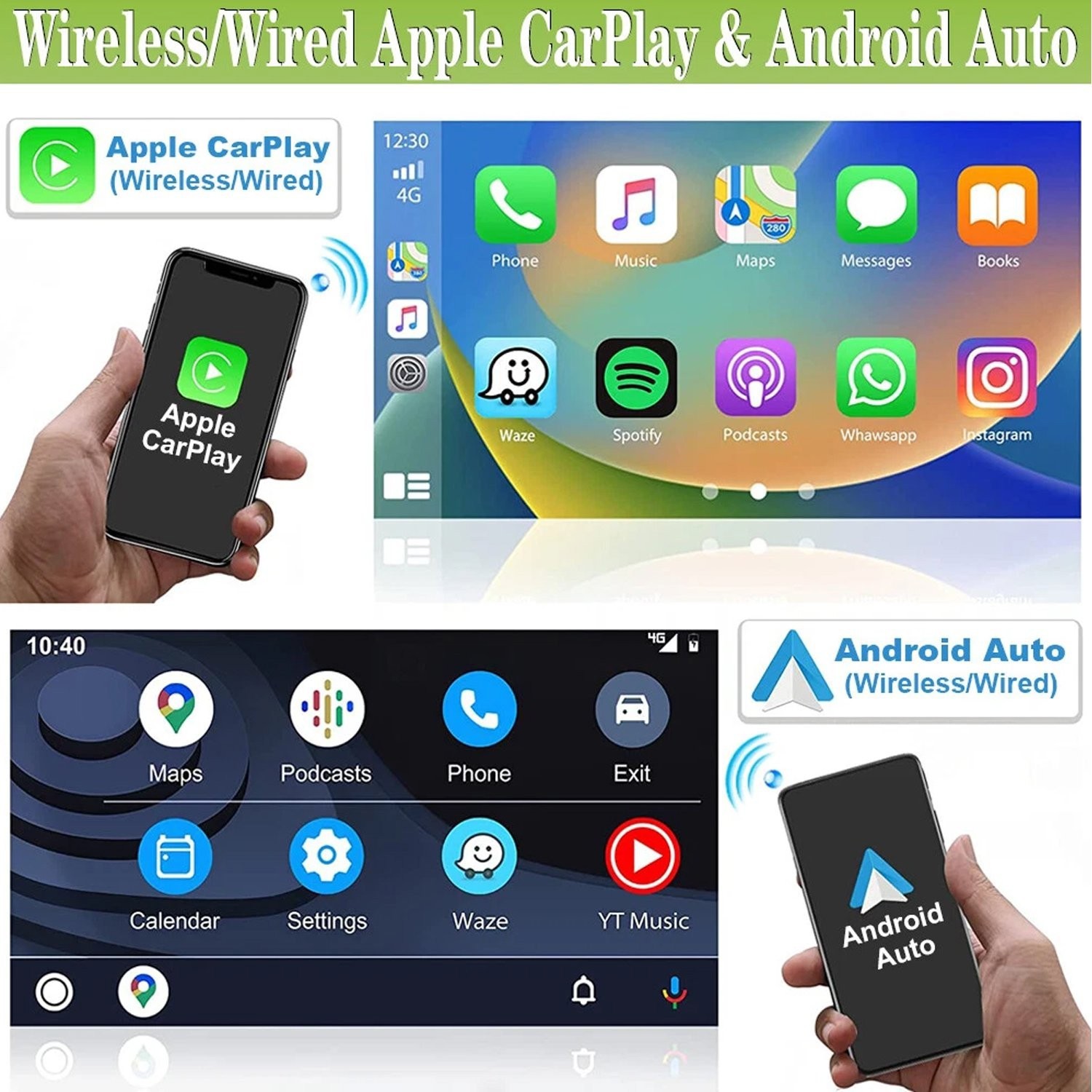 Car Radio Stereo Auto AC for Dodge Ram 2013-2019 1500 2500 3500 Carplay/Android
