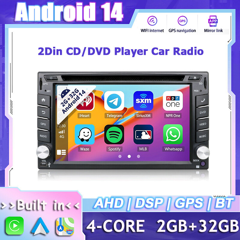 2DIN Car Stereo Car DVD CD Player Double Radio Car Play Head Unit GPS 2GB+32GB