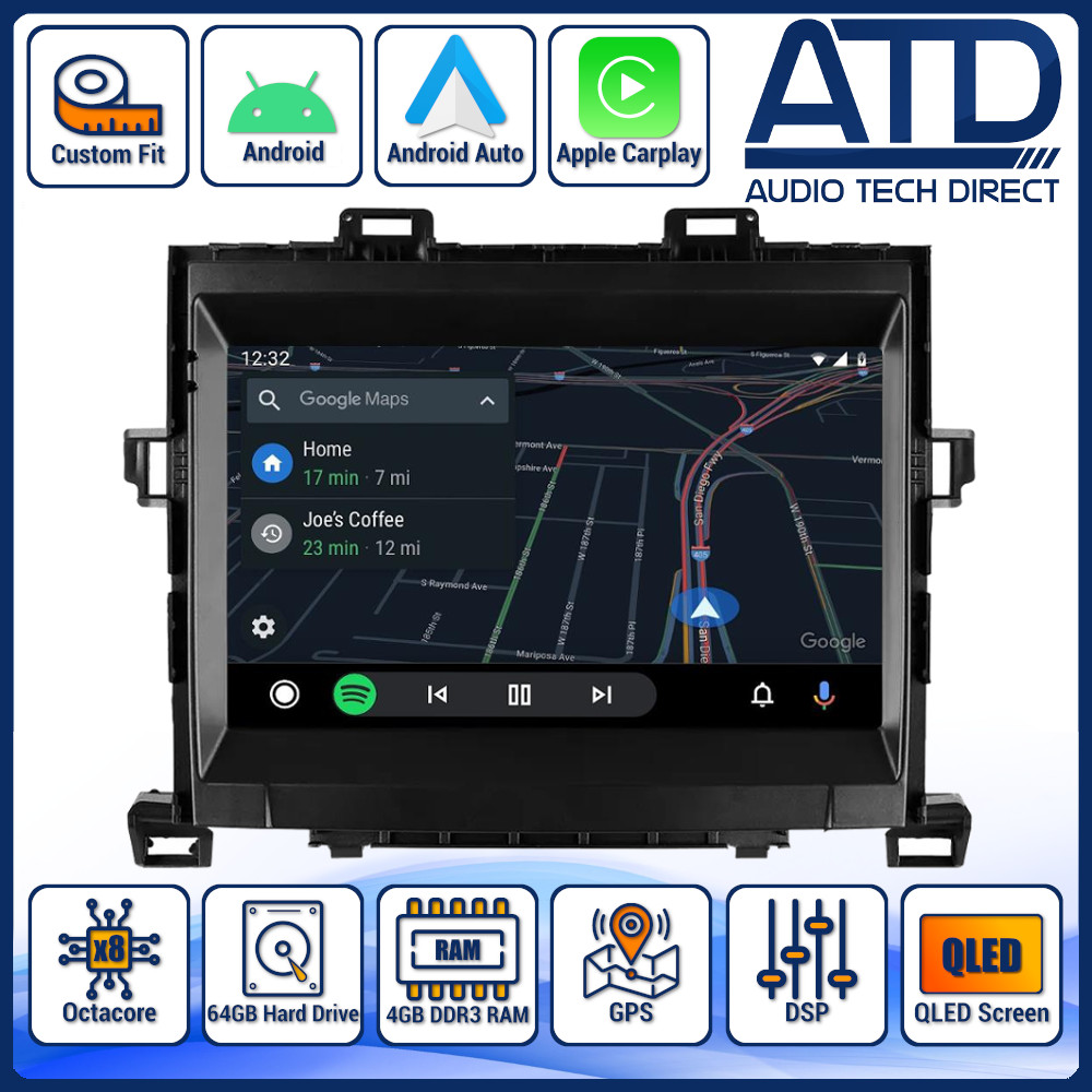 Android Auto For Toyota Alphard AH20 Wireless CarPlay Radio QLED Head Unit BASIC