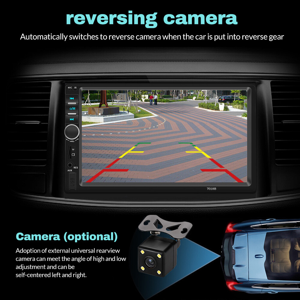 2 Din 7″ Car Stereo Mirrorlink-GPS Bluetooth Radio Car MP5 Player+Rear Camera