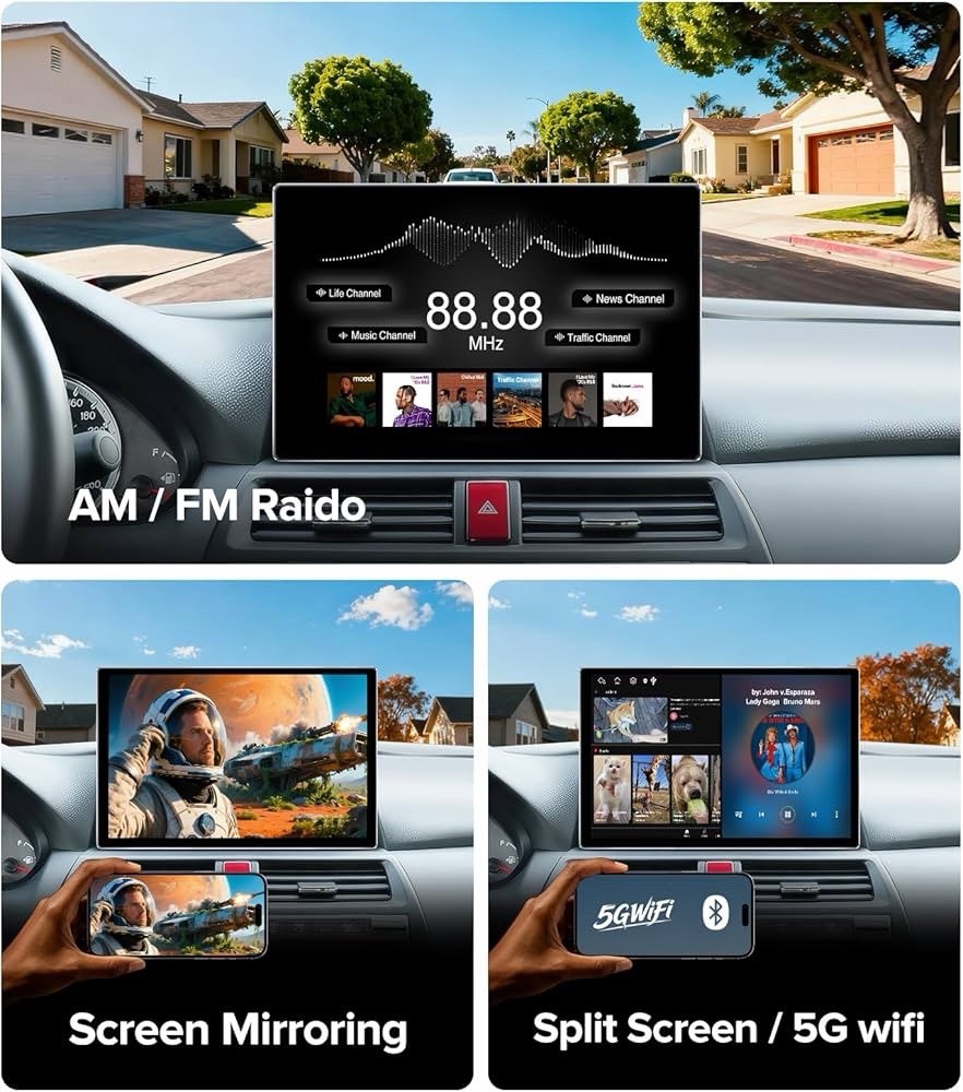 11.5”Car Radio for Honda Accord Stereo 2008-2013 Wireless CarPlay 4GB+ 64GB
