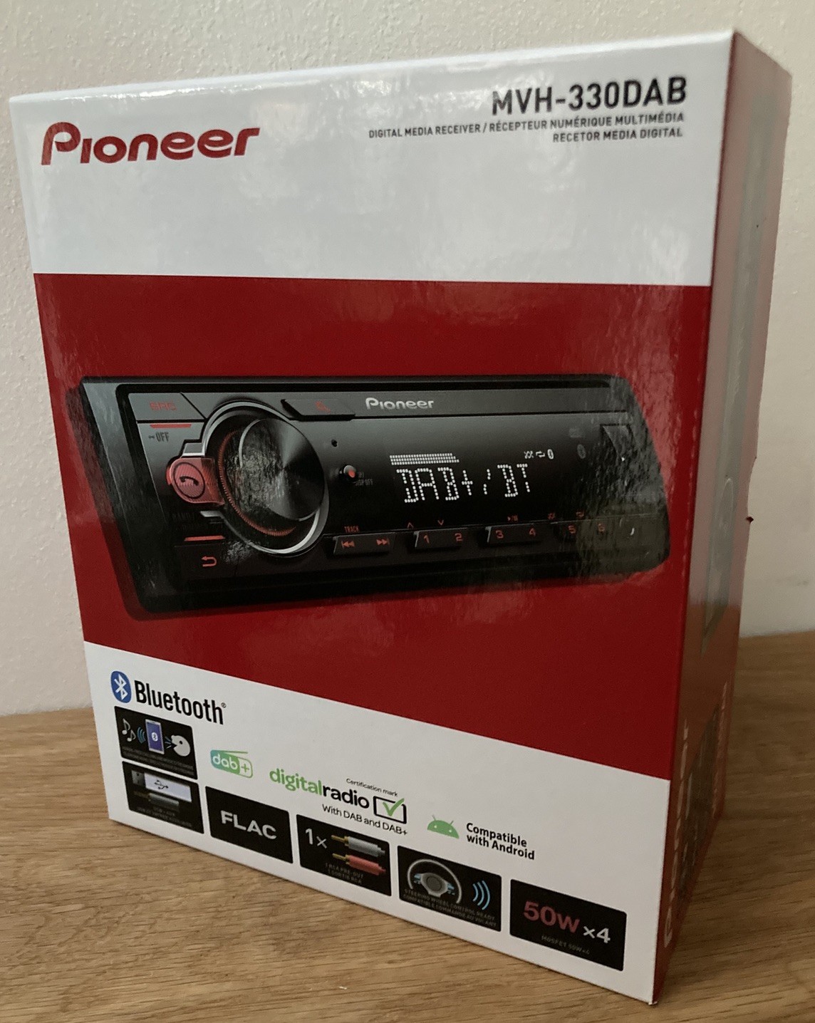 Pioneer MVH-330DAB MP3 Short Body Car Radio W. DAB Bluetooth USB Aux In + Aerial