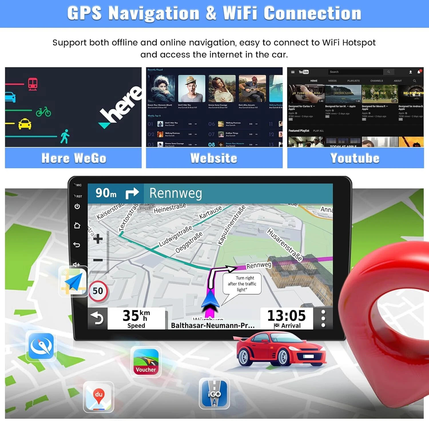 For Ford F150 F-150 2009-2014 32GB Carplay Android 15 Car Stereo Radio GPS WIFI