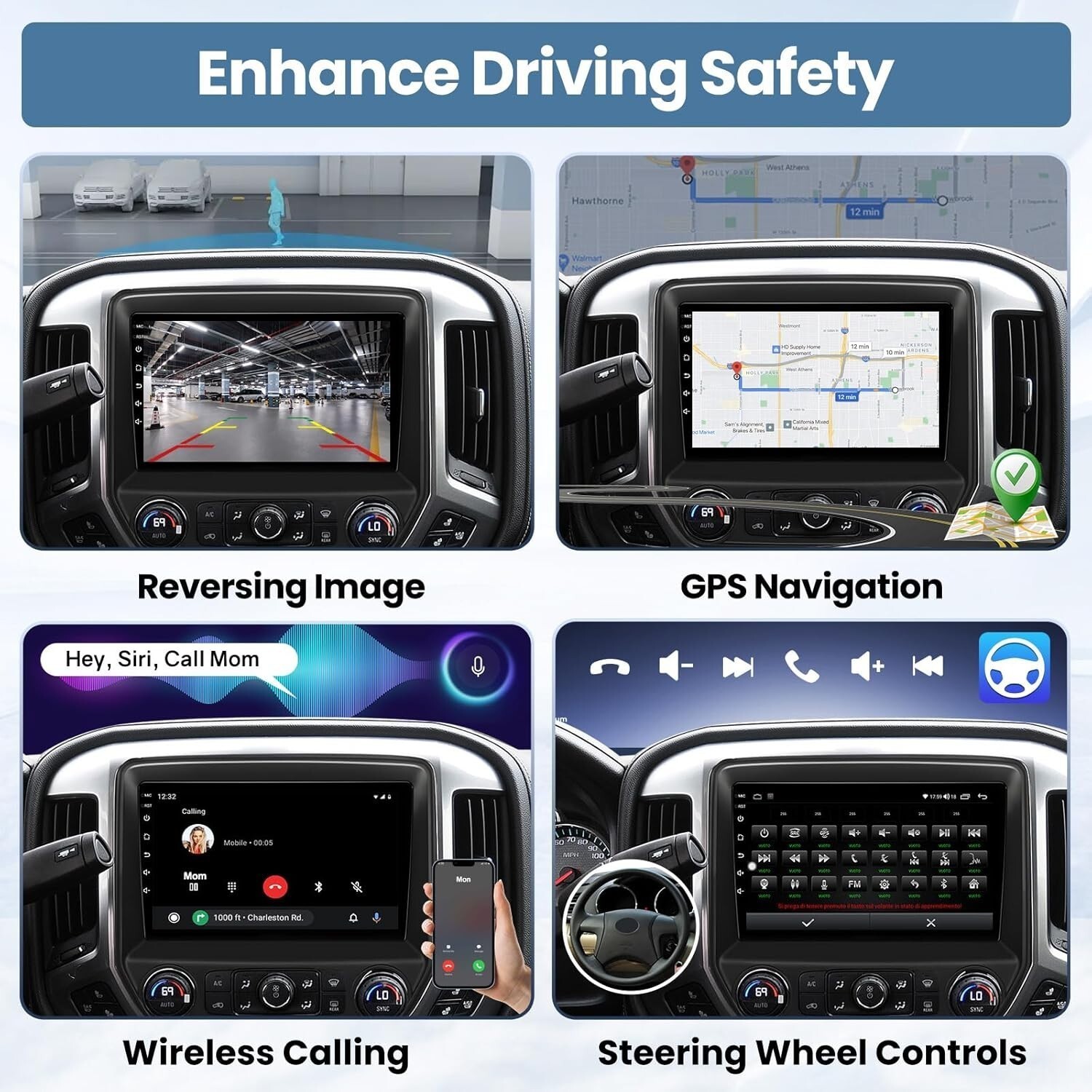 Car Radio Stereo Carplay For Chevrolet Silverado 4+64G 10in Car Stereo