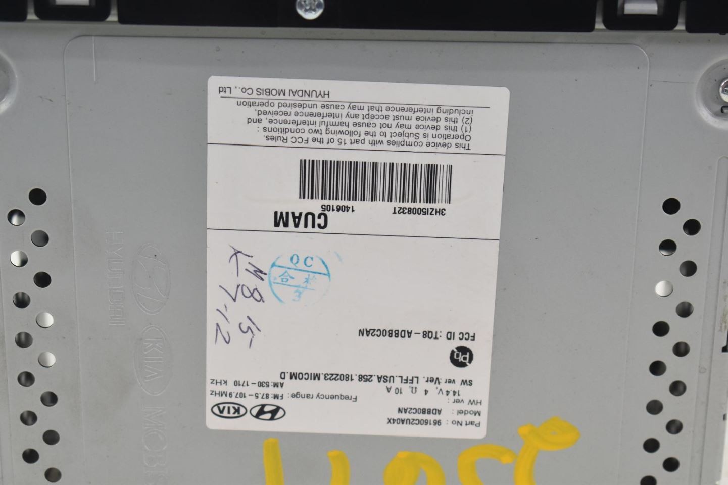 Audio Equipment Radio Receiver Assembly US Market Fits 18-19 SONATA 3832349