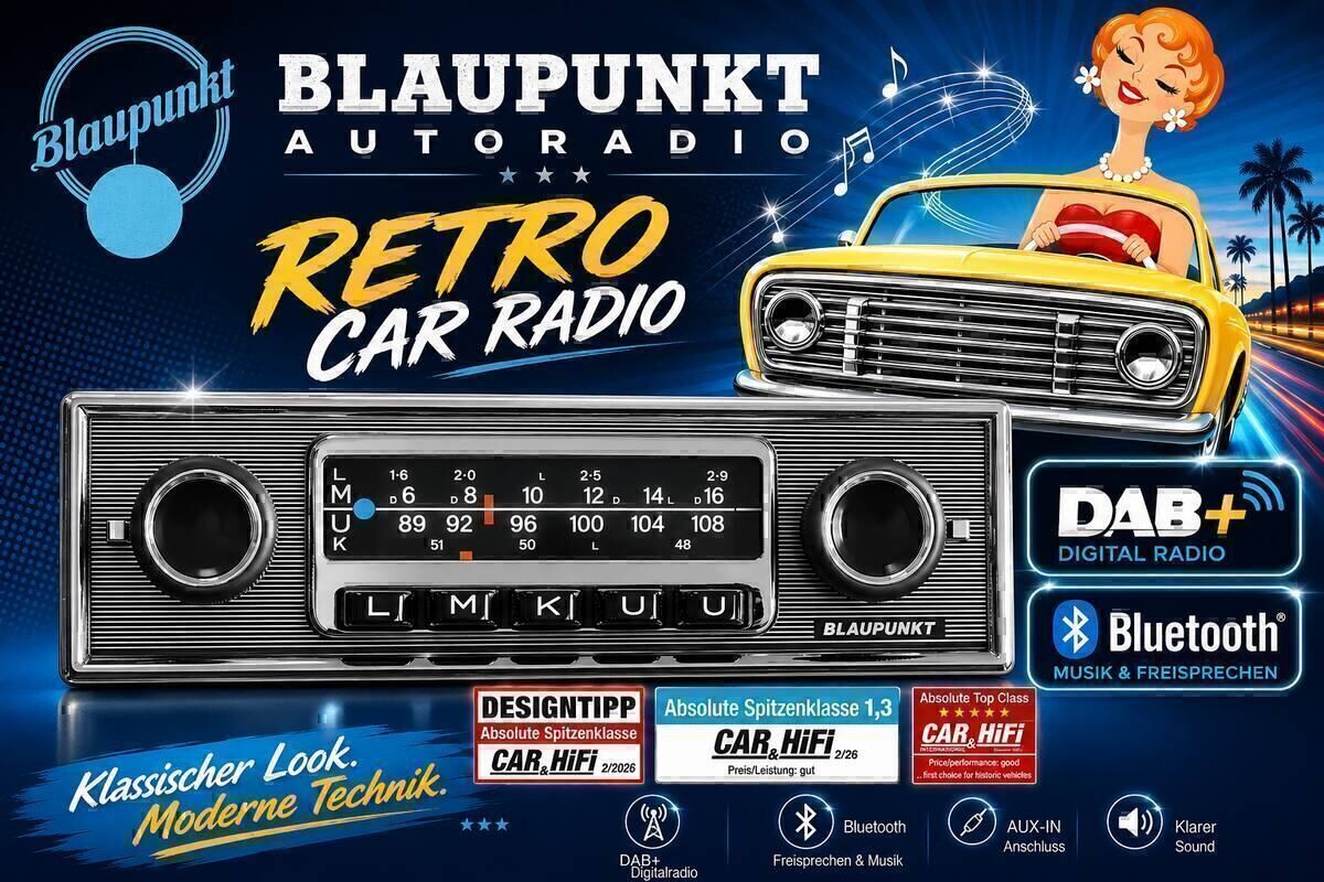 Blaupunkt Frankfurt Stereo MB DAB+ USB Bluetooth 5-Channel Retro Car Radio