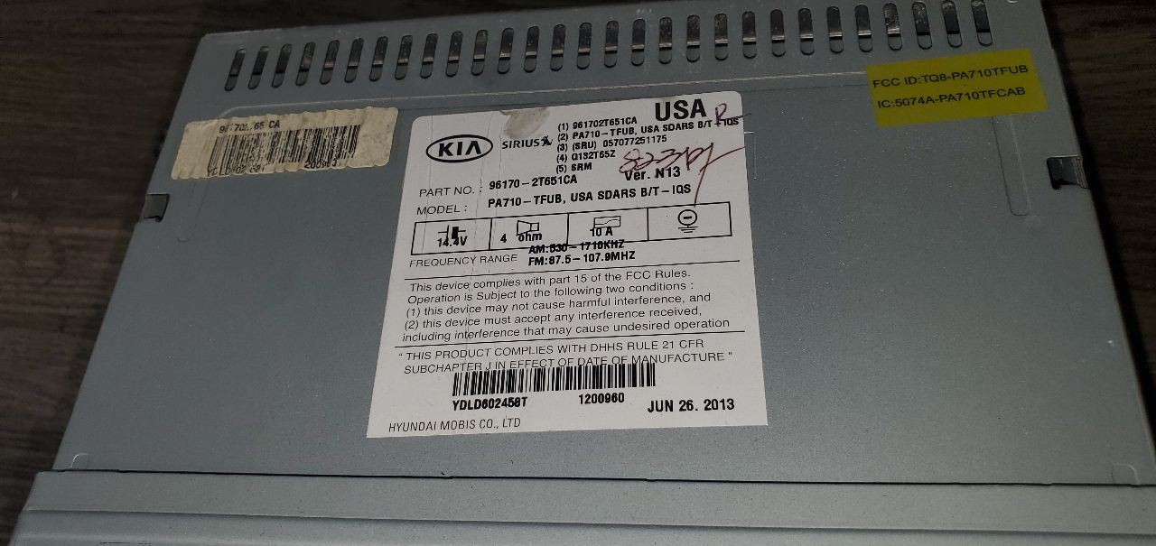 Audio Equipment Radio EX Luxury Canada Receiver Fits 11-13 OPTIMA 1149293