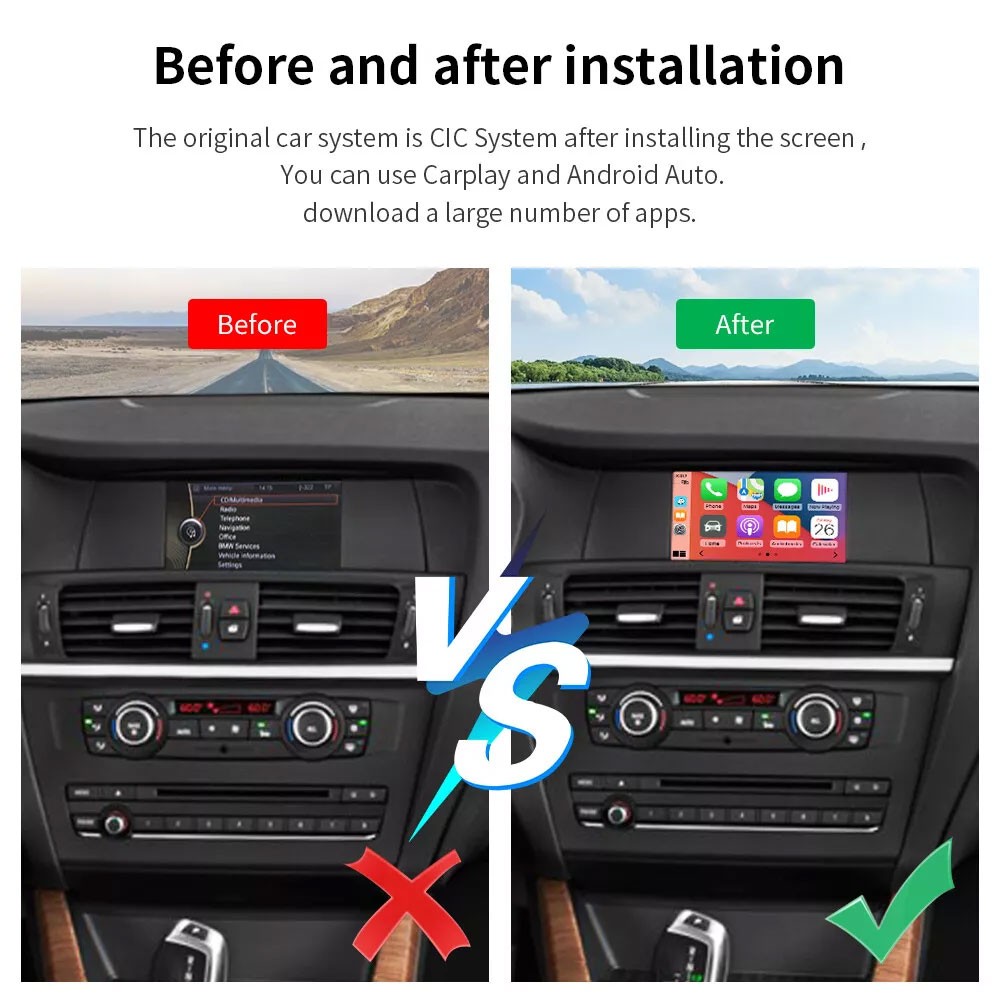 Wireless CarPlay Android Auto module for BMW Mini CIC R55 R56 R57 R58 R59 R60