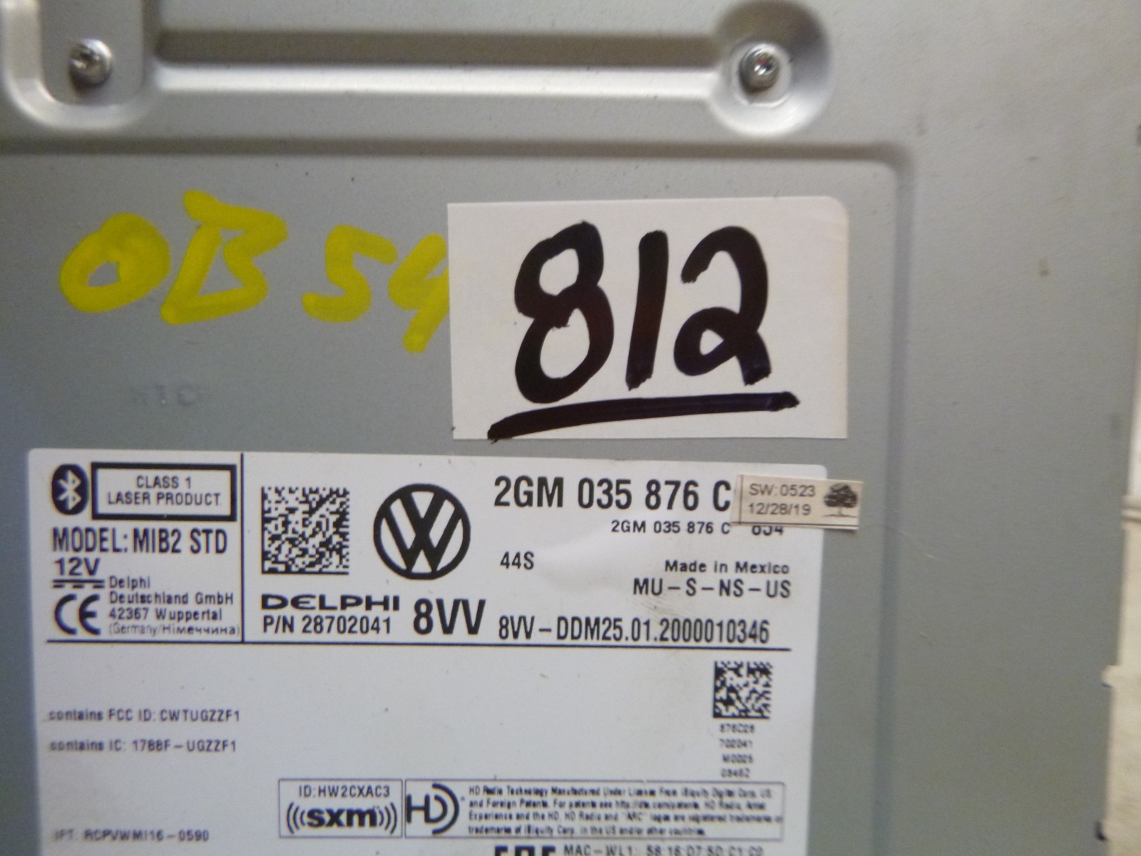 20 21 Volkswagen Atlas Cd Navigation Drive 2GM035876C B812