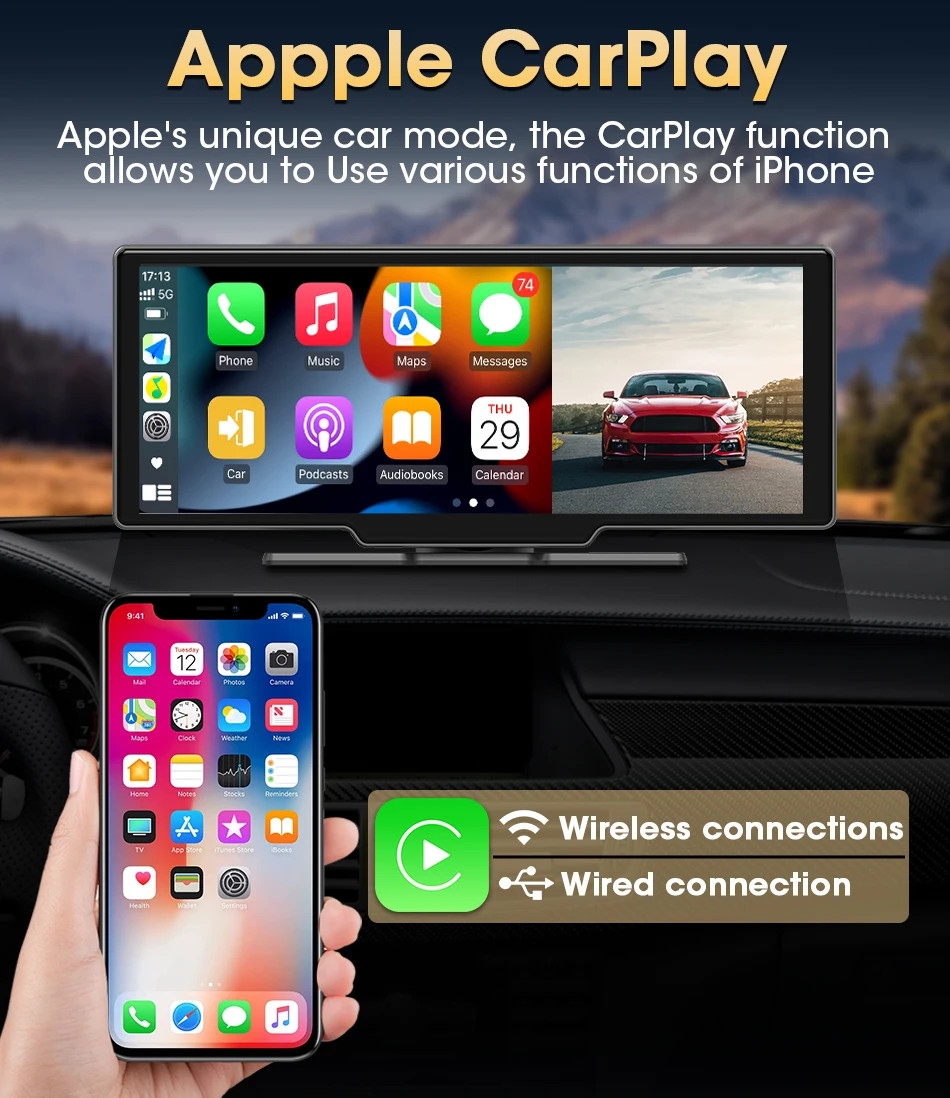 Universal Portable 10.26 Inch Car Intelligent System for 5G WIFI Plug and Play