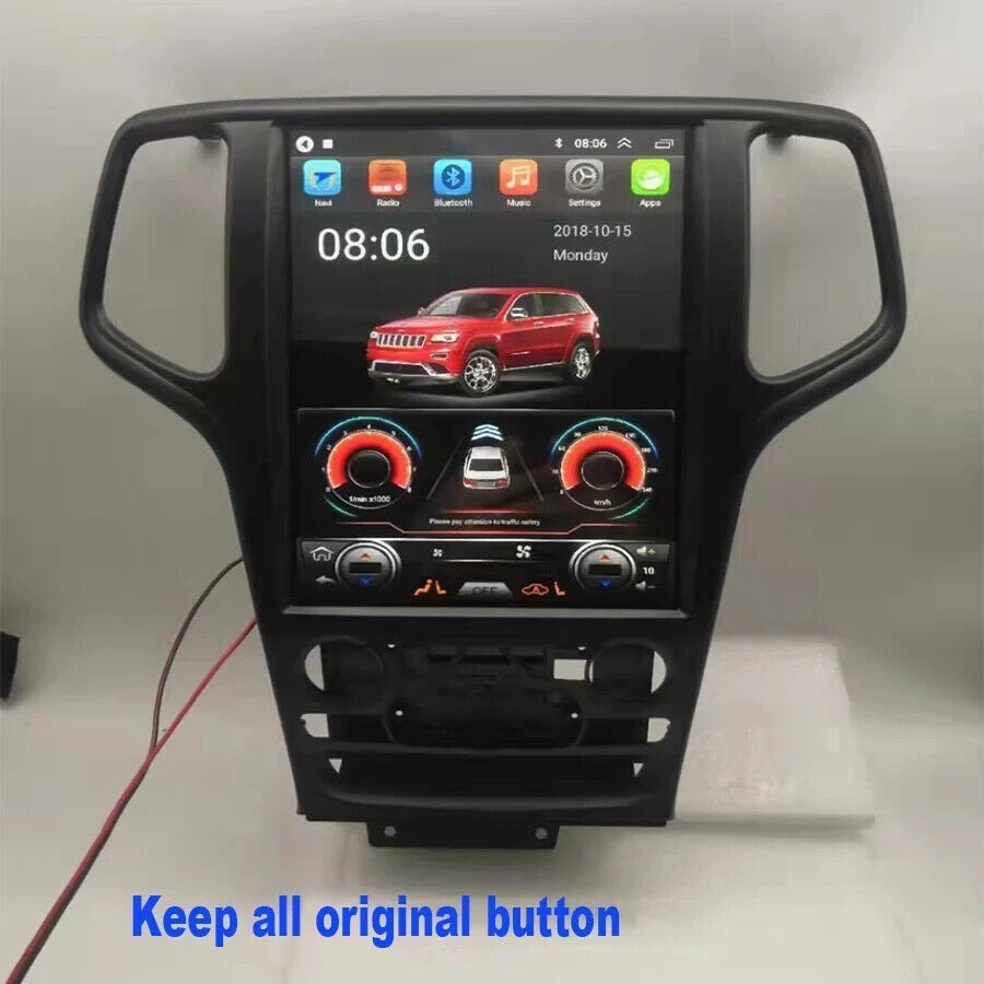 12.8″ Car GPS Radio Stereo Android Navigation For 2014-2020 Jeep Grand Cherokee