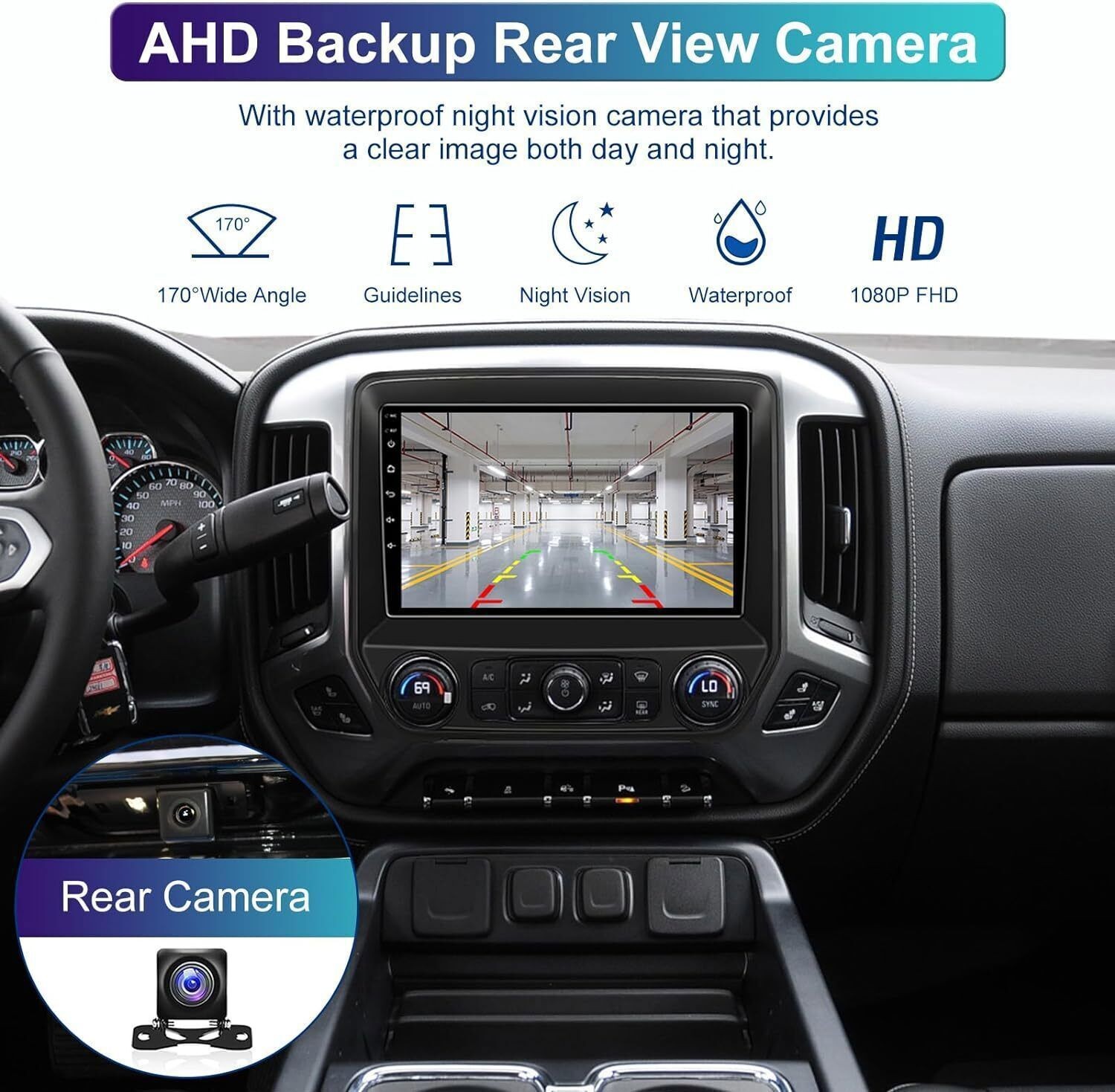 Android 13.0 Navi WIFI CarPlay Radio DSP For 2014-2018 Chevy Chevrolet Silverado