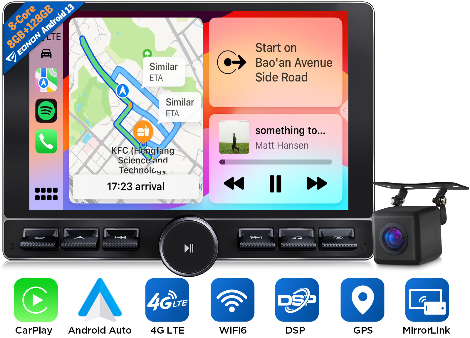 Eonon UX6K PRO MAX Android 13 8+128 10.1″Car Radio Stereo GPS CarPlay DSP 4G LTE