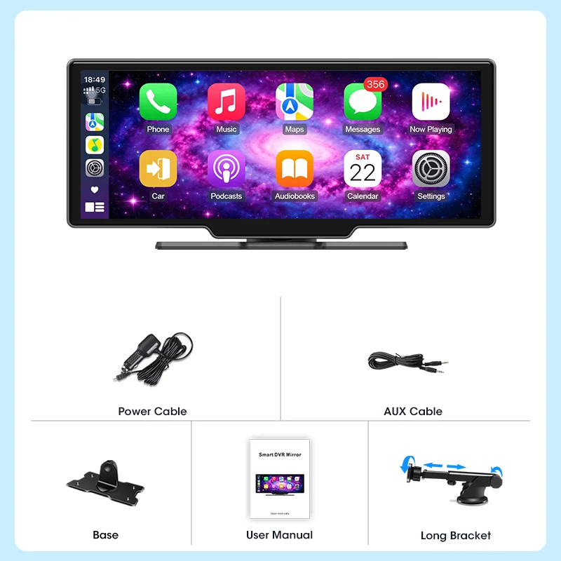 Universal Portable 10.26 Inch Car Intelligent System for 5G WIFI Plug and Play