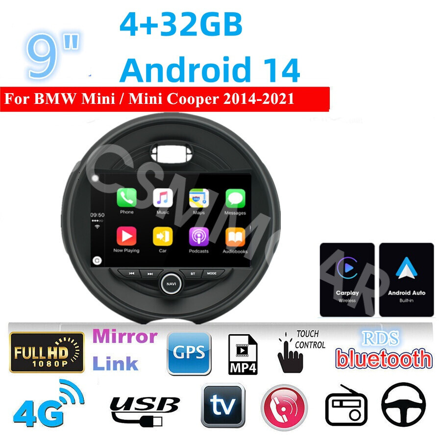 Fit For BMW Mini Cooper F55 F56 2014-2021 Radio Car MP5 Player For Apple Carplay