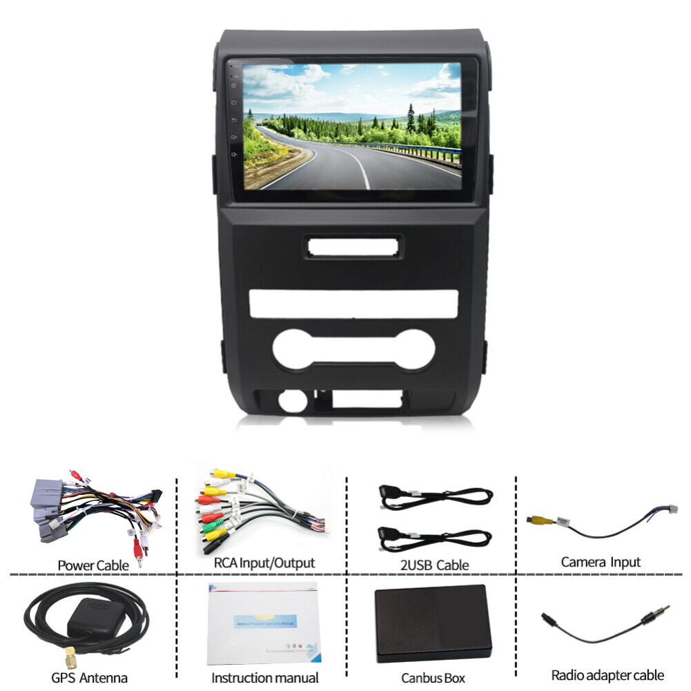 Car Stereo Radio For Ford F150 2009-2014 F-150 Apple Carplay Android 15 GPS Navi